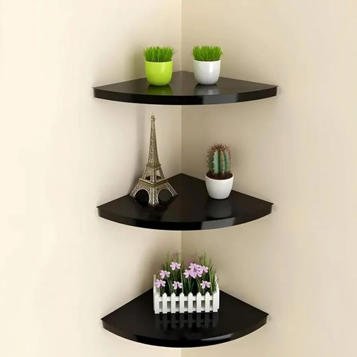 Wall Mounted Floating Corner Storage Shelves wall racks wooden piece wall decoration shelves